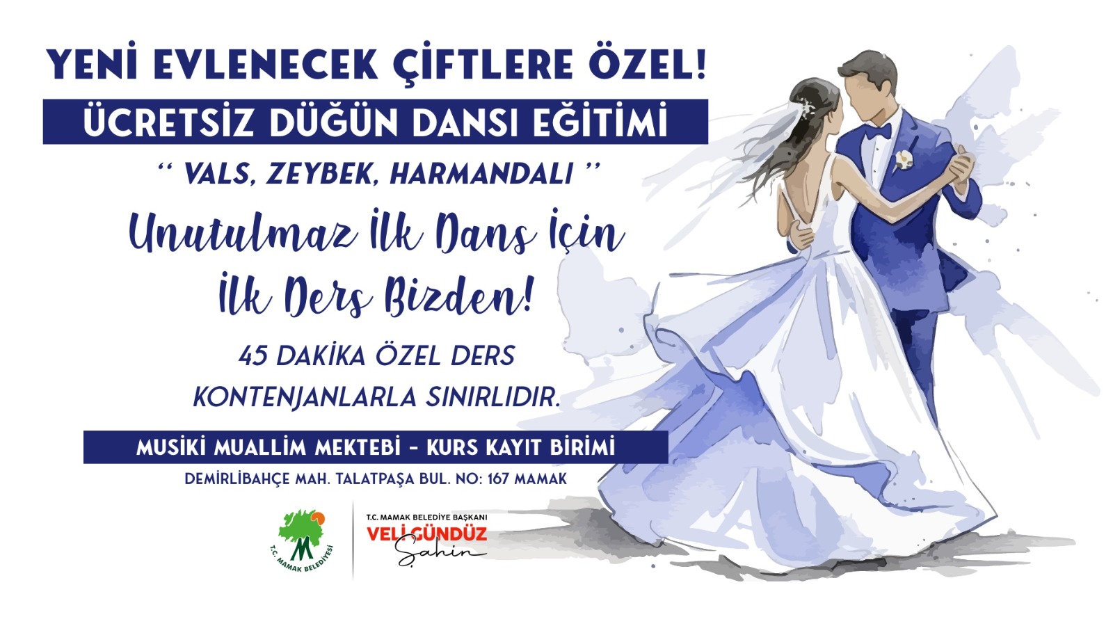 Mamak Belediyesi’nden Yeni Evlenecek Çiftlere Ücretsiz Düğün Dansı Eğitimi