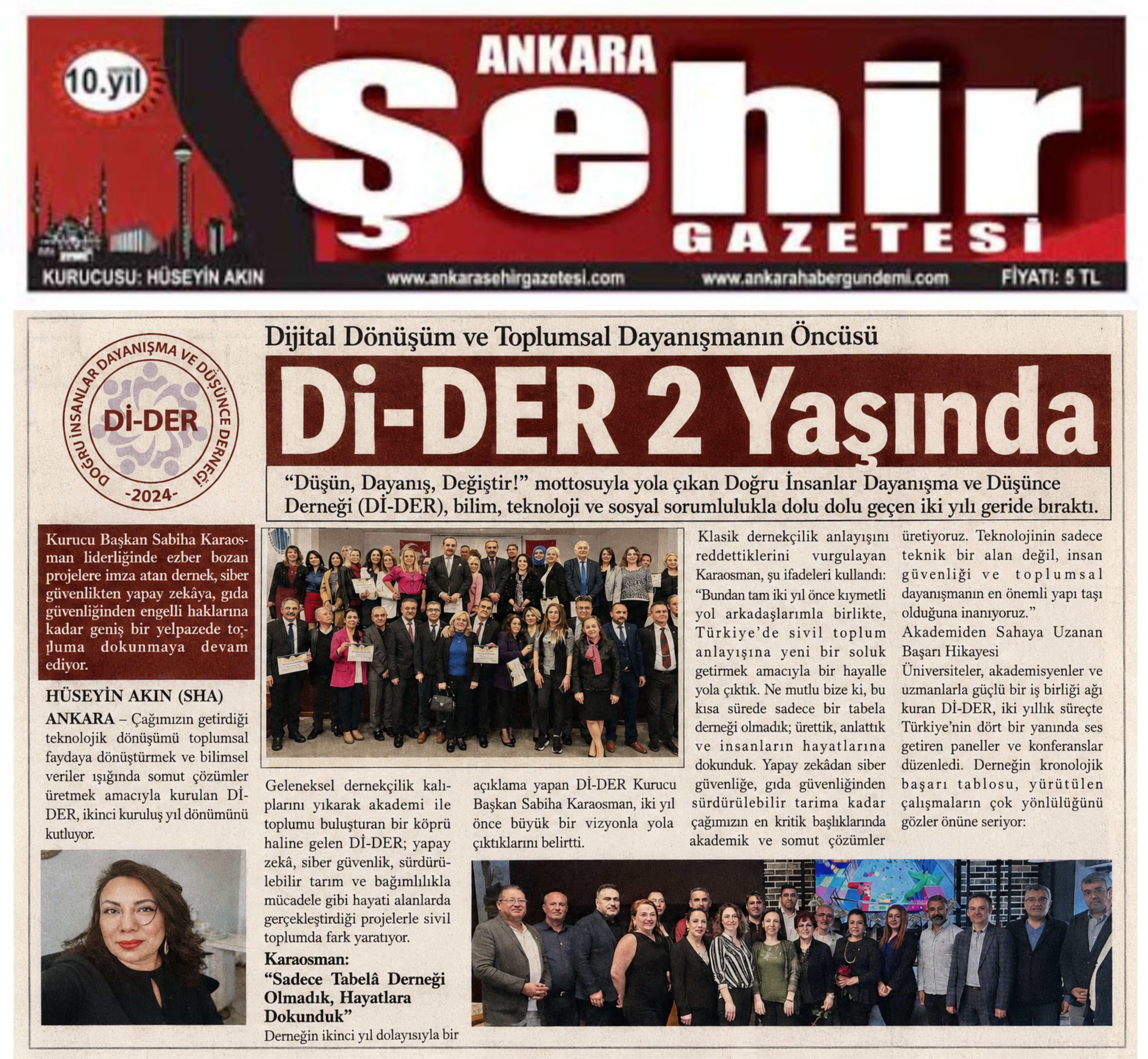 Dijital Dönüşüm ve Toplumsal Dayanışmanın Öncüsü  Dİ-DER 2 Yaşında: 