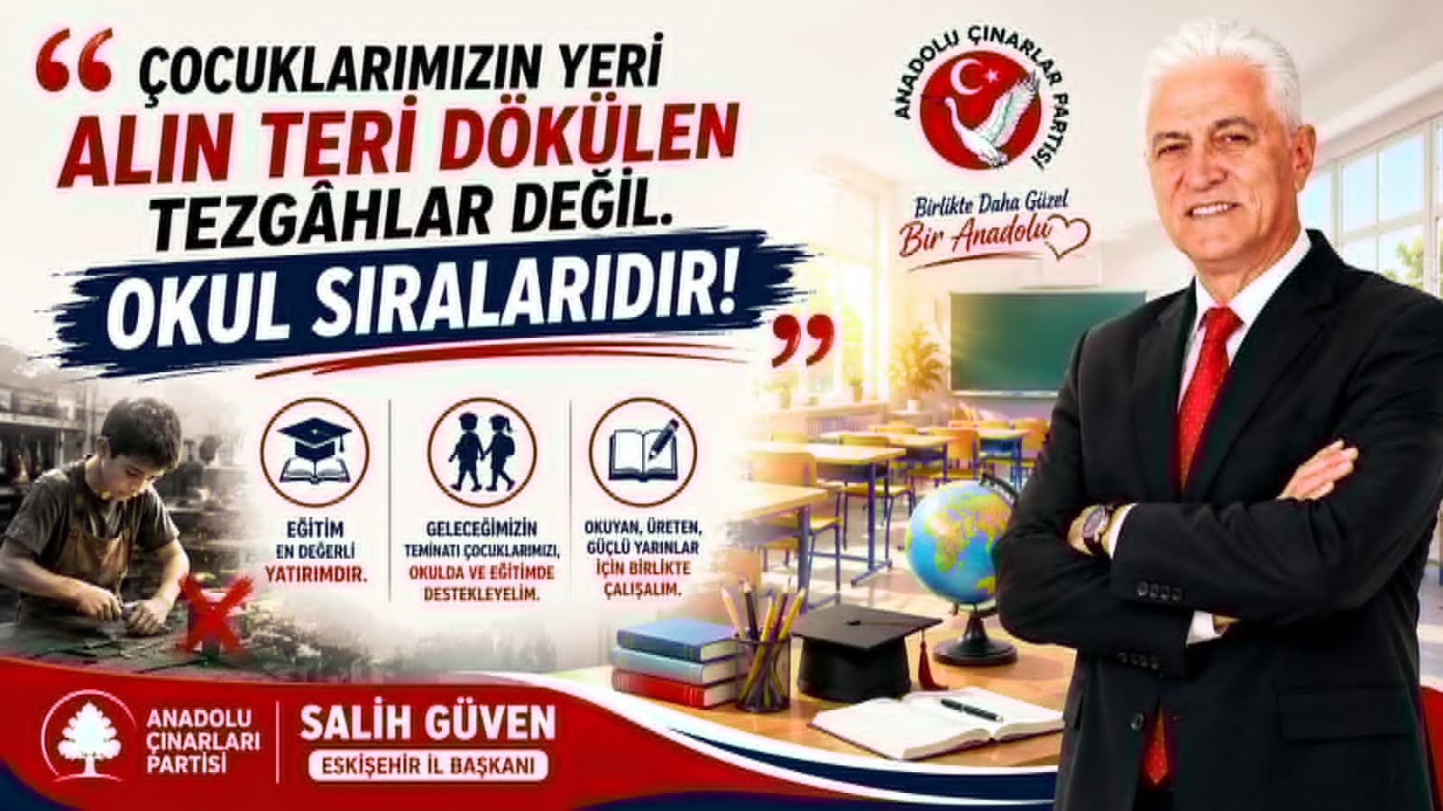 AÇİP Eskişehir İl Başkanı Salih Güven: “Çocuklarımızın Yeri İş Tezgâhları Değil, Okul Sıralarıdır”