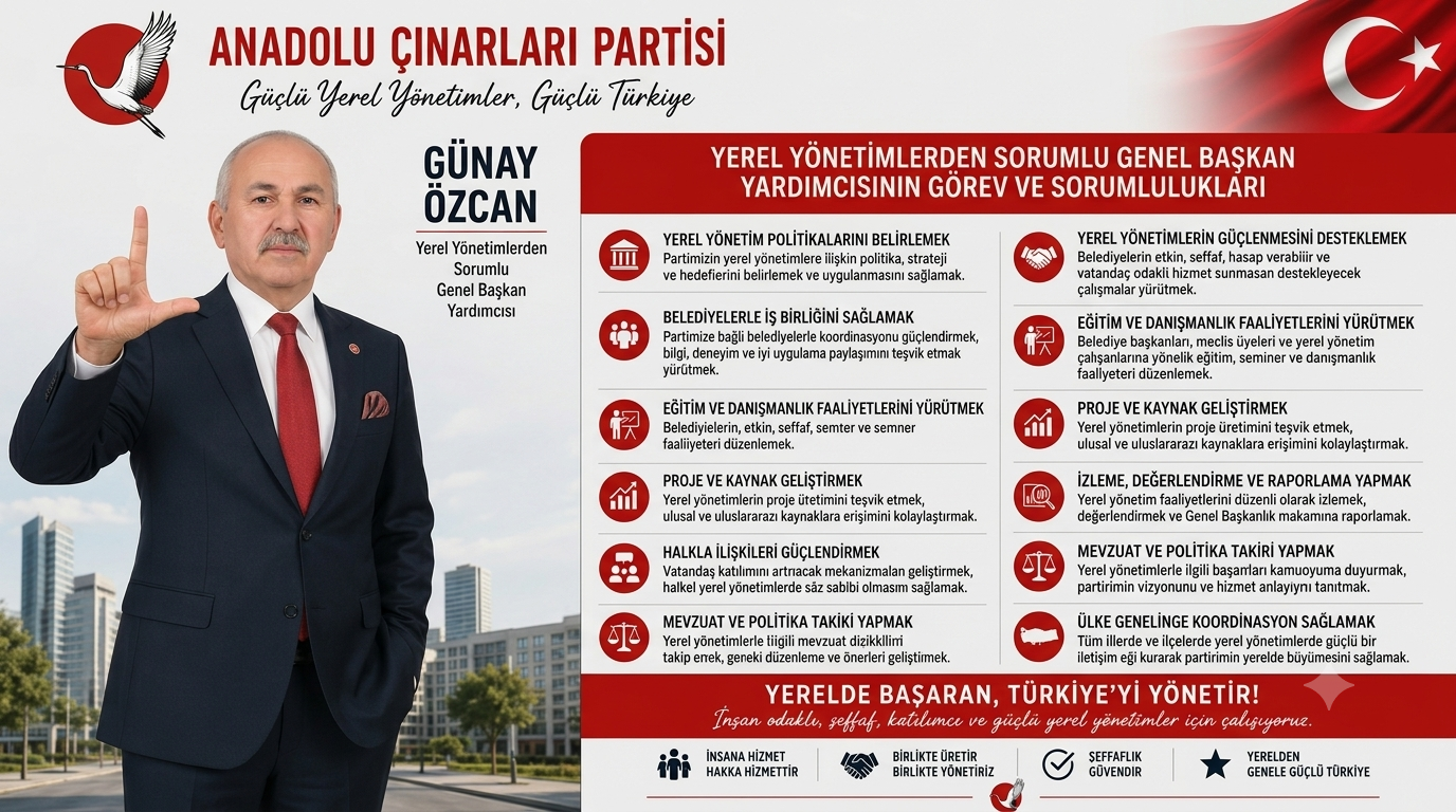Anadolu Çınarları Partisi Yerel Yönetimler Vizyonunu Paylaştı